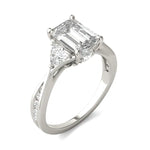 Load image into Gallery viewer, Emerald Expressions Three-stone Engagement Ring
