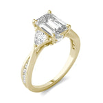 Load image into Gallery viewer, Emerald Expressions Three-stone Engagement Ring
