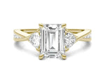 Load image into Gallery viewer, Emerald Expressions Three-stone Engagement Ring
