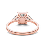 Load image into Gallery viewer, Emerald Claw Prong Trillion Three-stone Engagement Ring
