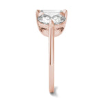 Load image into Gallery viewer, Round Brilliant and Emerald Toi et Moi Engagement Ring
