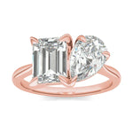 Load image into Gallery viewer, Emerald Pearfection Toi Et Moi Engagement Ring
