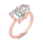 Load image into Gallery viewer, Emerald Pearfection Toi Et Moi Engagement Ring

