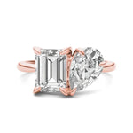 Load image into Gallery viewer, Emerald Pearfection Toi Et Moi Engagement Ring
