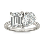 Load image into Gallery viewer, Emerald Pearfection Toi Et Moi Engagement Ring
