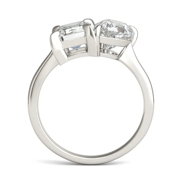 Emerald Pearfection Toi Et Moi Engagement Ring