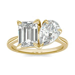 Load image into Gallery viewer, Emerald Pearfection Toi Et Moi Engagement Ring
