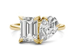 Load image into Gallery viewer, Emerald Pearfection Toi Et Moi Engagement Ring

