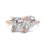 Load image into Gallery viewer, Princess Pear Faction Toi Et Moi Engagement Ring
