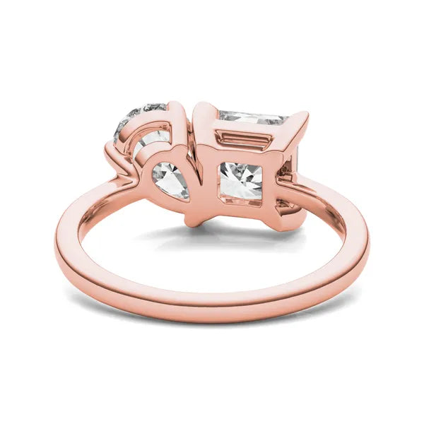 Princess Pear Faction Toi Et Moi Engagement Ring