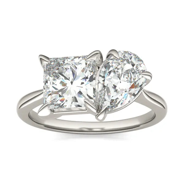 Princess Pear Faction Toi Et Moi Engagement Ring