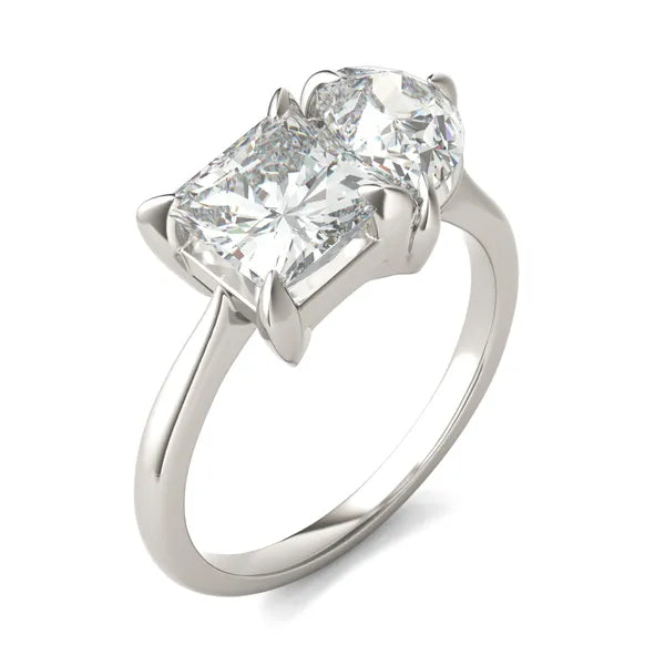 Princess Pear Faction Toi Et Moi Engagement Ring