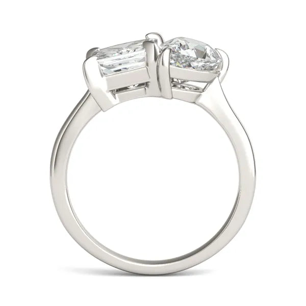 Princess Pear Faction Toi Et Moi Engagement Ring