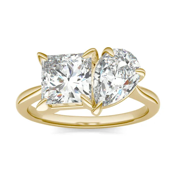 Princess Pear Faction Toi Et Moi Engagement Ring