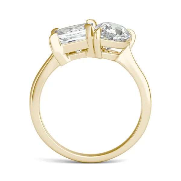 Princess Pear Faction Toi Et Moi Engagement Ring
