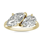 Load image into Gallery viewer, Pear And Marquise Toi Et Moi Engagement Ring
