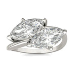 Load image into Gallery viewer, Matching Marquise Bypass Toi Et Moi Engagement Ring
