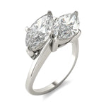 Load image into Gallery viewer, Matching Marquise Bypass Toi Et Moi Engagement Ring
