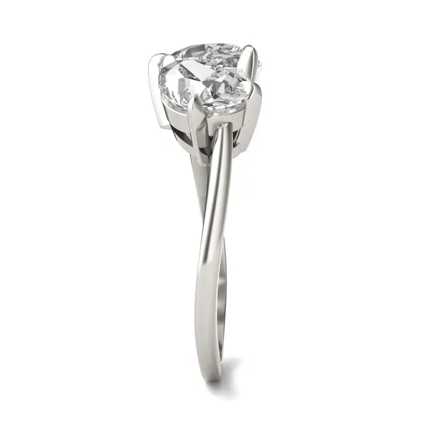 Asymmetrical Perfect Pear Engagement Ring