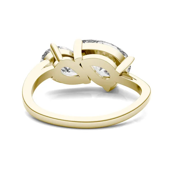 Asymmetrical Perfect Pear Engagement Ring