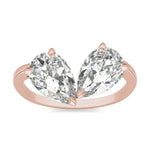 Load image into Gallery viewer, Perfect Pear Toi Et Moi Engagement Ring
