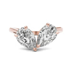 Load image into Gallery viewer, Perfect Pear Toi Et Moi Engagement Ring
