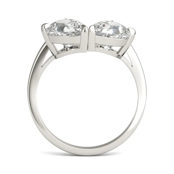 Perfect Pear Toi Et Moi Engagement Ring