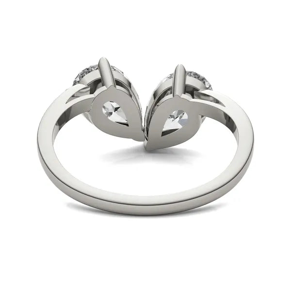 Perfect Pear Toi Et Moi Engagement Ring