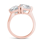 Load image into Gallery viewer, Pear And Trillion Curved Band Toi Et Moi Engagement Ring
