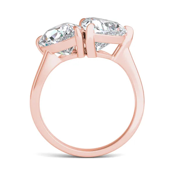 Pear And Trillion Curved Band Toi Et Moi Engagement Ring