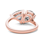 Load image into Gallery viewer, Pear And Trillion Curved Band Toi Et Moi Engagement Ring
