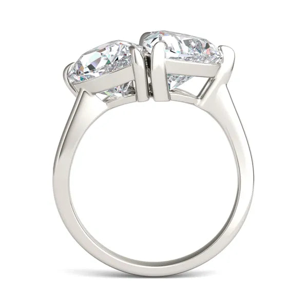 Pear And Trillion Curved Band Toi Et Moi Engagement Ring