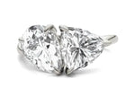 Load image into Gallery viewer, Pear And Trillion Curved Band Toi Et Moi Engagement Ring
