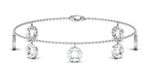 Load image into Gallery viewer, 1.75 CT Minimal Moissanite Gold Chain Charm Bracelet - Moissanite - ( D-VS1 ) - Color and Clarity - 92.5 Sterling Silver
