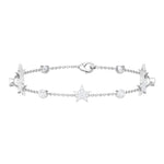 Load image into Gallery viewer, Moissanite Celestial Station Chain Bracelet - Moissanite - ( D-VS1 ) - Color and Clarity - 92.5 Sterling Silver
