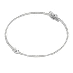 Load image into Gallery viewer, Moissanite Flower Chain Bracelet - Moissanite - ( D-VS1 ) - Color and Clarity - 92.5 Sterling Silver
