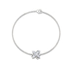 Load image into Gallery viewer, Moissanite Flower Chain Bracelet - Moissanite - ( D-VS1 ) - Color and Clarity - 92.5 Sterling Silver
