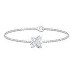 Load image into Gallery viewer, Moissanite Flower Chain Bracelet - Moissanite - ( D-VS1 ) - Color and Clarity - 92.5 Sterling Silver

