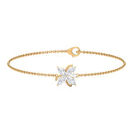 Load image into Gallery viewer, Moissanite Flower Chain Bracelet - Moissanite - ( D-VS1 ) - Color and Clarity - 92.5 Sterling Silver

