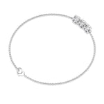 Load image into Gallery viewer, 1.50 CT Moissanite Three Stone Chain Bracelet - Moissanite - ( D-VS1 ) - Color and Clarity - 92.5 Sterling Silver
