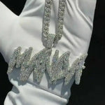 Load image into Gallery viewer, MANDA, 925 Sterling Silver Gold Plated Diamond Studded Iced Out Pendant, Hip Hop Pendant