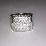 Load image into Gallery viewer, Iced Out Wedding Rings Custom Square Pinky Ring