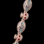Load image into Gallery viewer, Luxury Iced Out Evil Eye Link Bracelet | VVS1 Moissanite Iced Out Link Bracelet