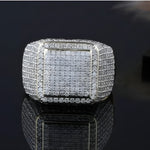 Load image into Gallery viewer, Round Cut Pave Multi Row Halo Pattern Diamond Engagement Band