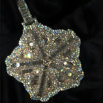 Load image into Gallery viewer, Emerald Cut VVS1 Moissanite Layered Logo Pendant