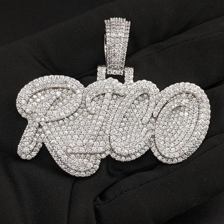 Moissanite Diamond Customized Letter Pendant "RICO"
