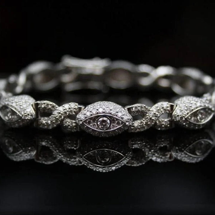 Iced Out Evil Eye Bracelet