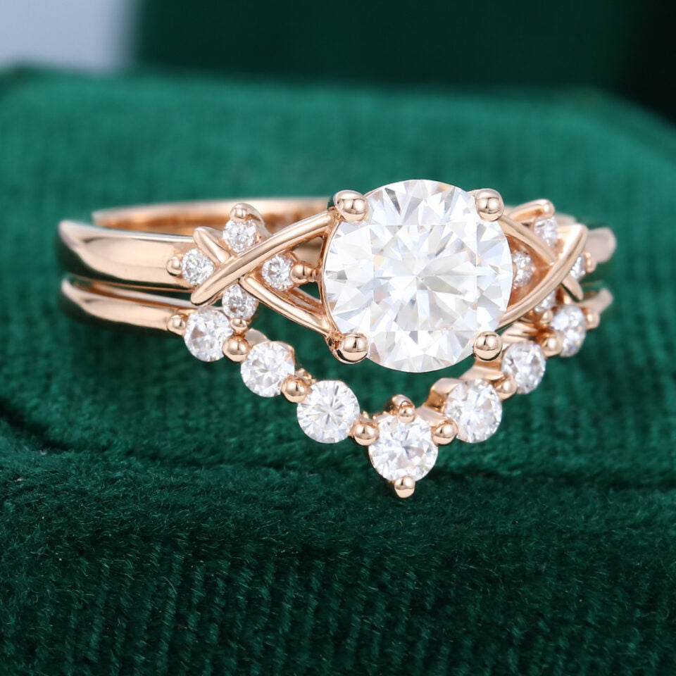 round engagement ring diamond band