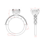 Load image into Gallery viewer, JUNO HEART CUT MOISSANITE ENGAGEMENT RING