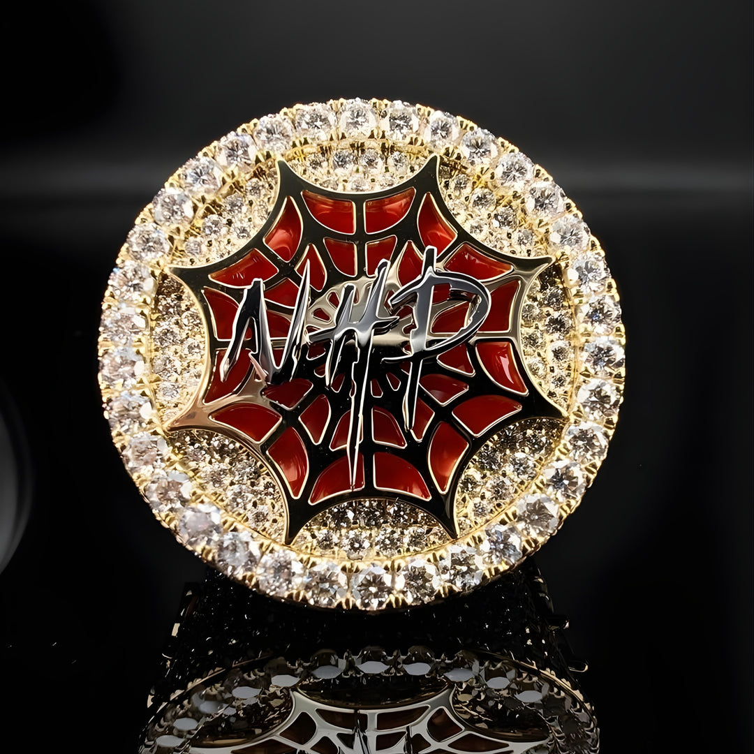 Custom Spider Web Ring – Iced Out Hip Hop Jewelry